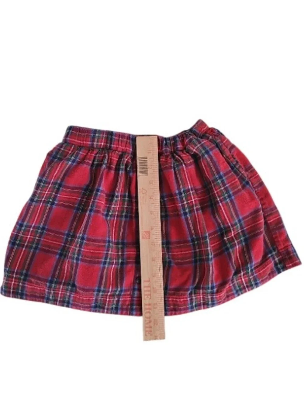 Mini Boden Plaid Skirt Girls 5-7 Years Red Tartan Lined Cotton Holiday Christmas